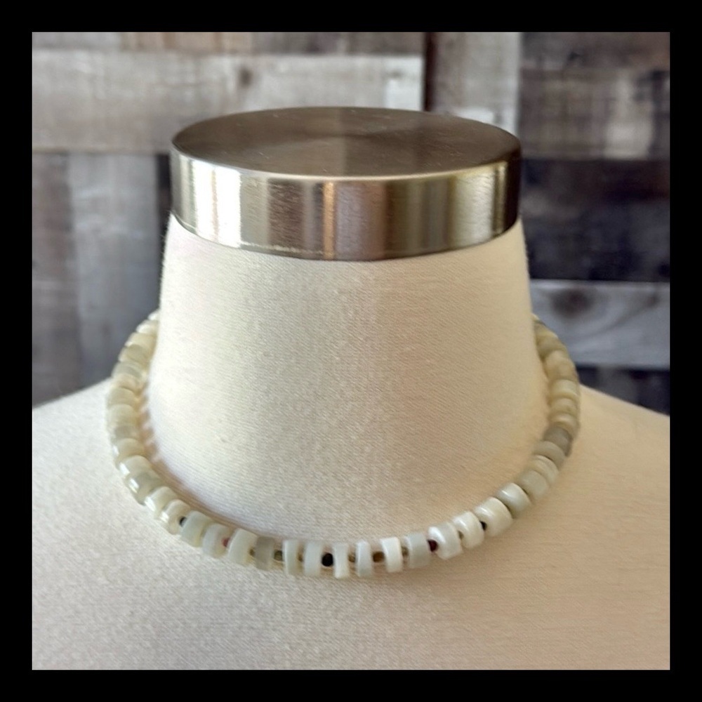 Handcrafted moonstone tourmaline pyrite beaded necklace 18” elegant feminine